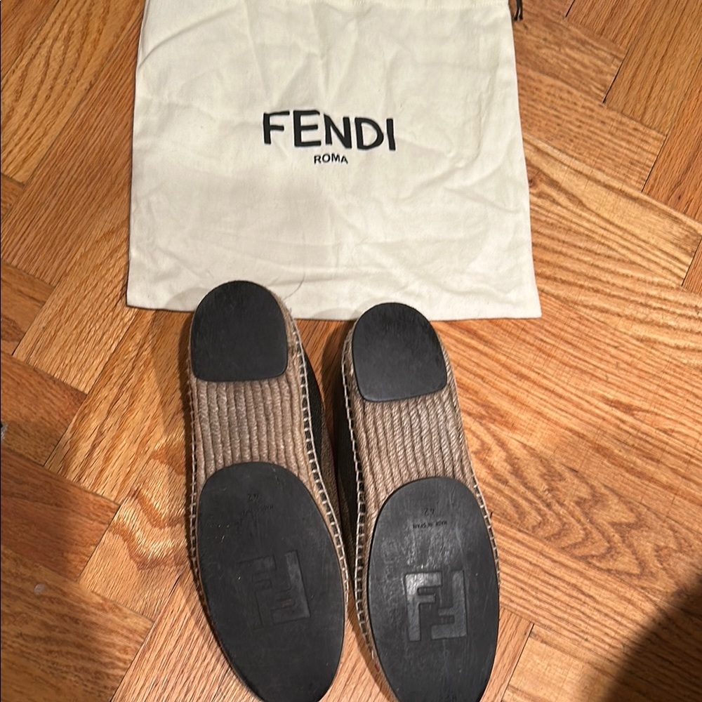 Fendi Dequin Stripe Espadrille Red and Black Espadrilles - new condition - EU 42 - Picture 3 of 9